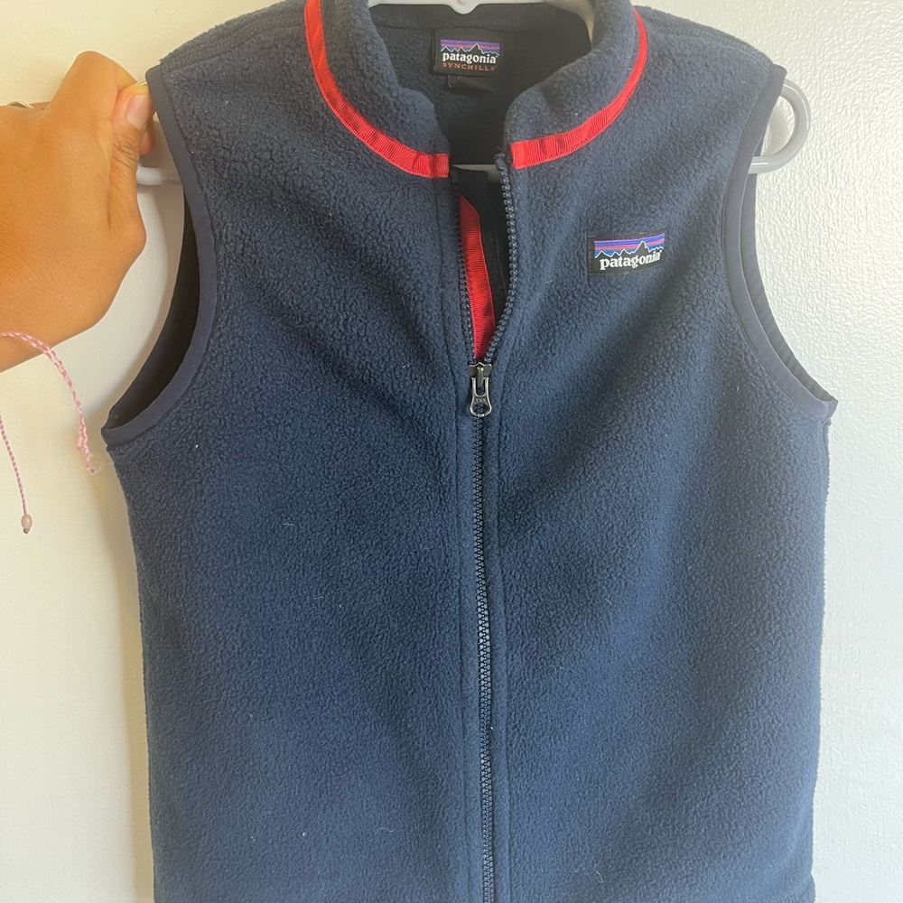 Patagonia Synchilla Navy and Red Vest